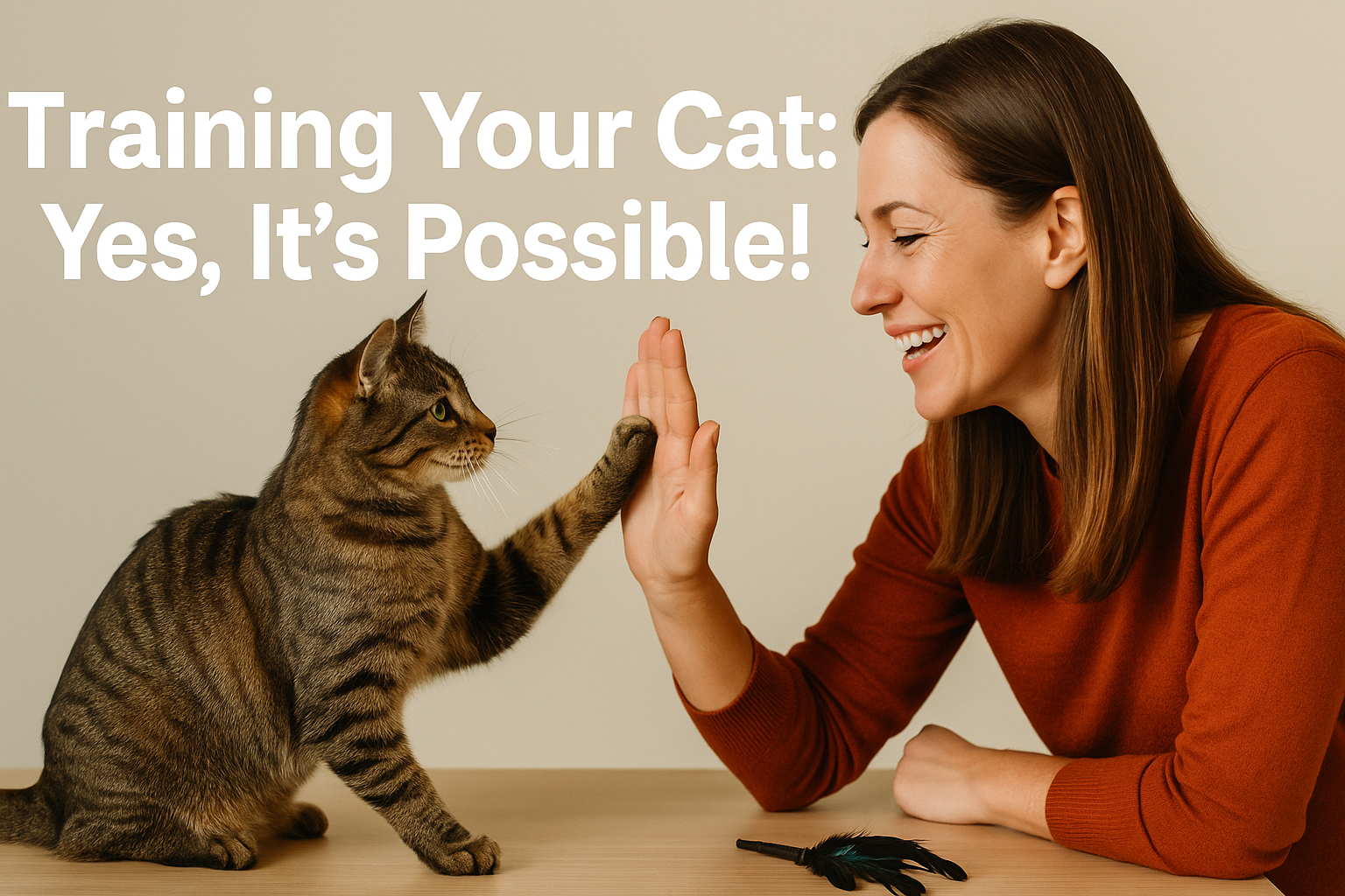 Cat using scratching post